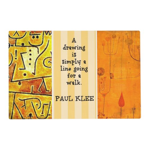 Klee _ Quotation and Paintings Placemat