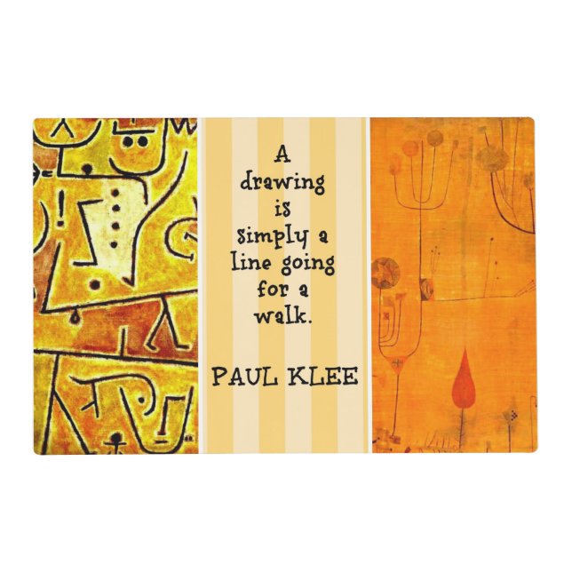 Klee - Quotation and Paintings Placemat (Front)