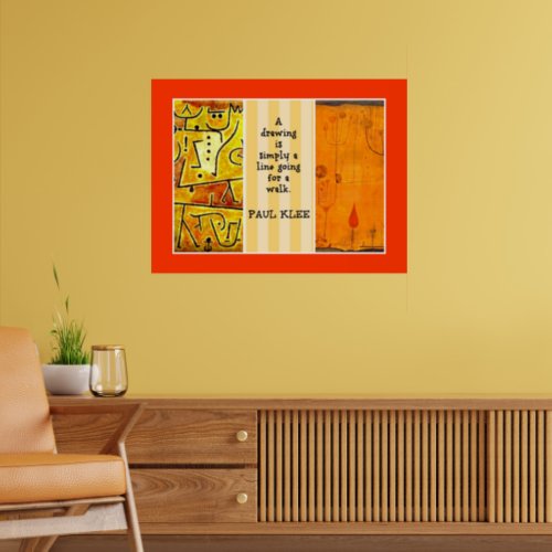 Klee _ Quotation and Paintings Poster