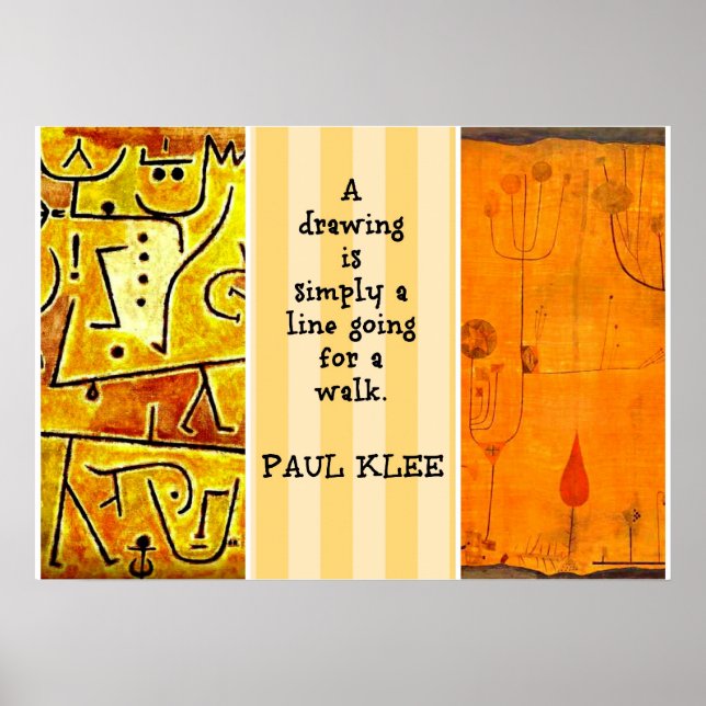 Klee - Quotation and Paintings Poster (Front)