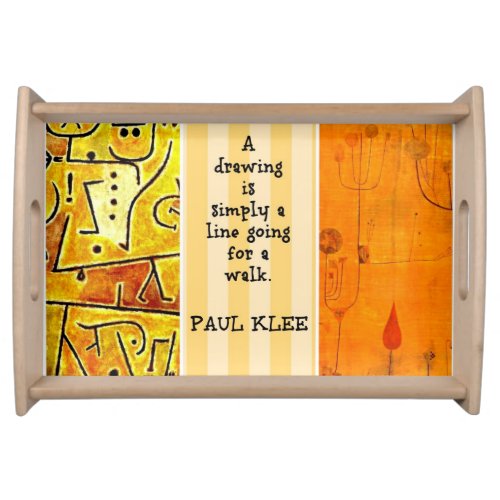Klee _ Quotation and Paintings Serving Tray