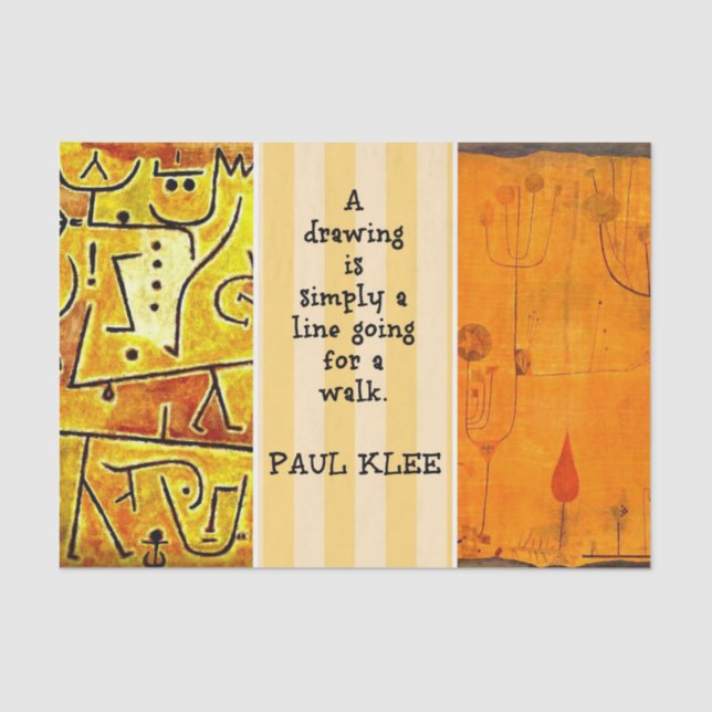 Klee - Quotation and Paintings Tissue Paper (Front)