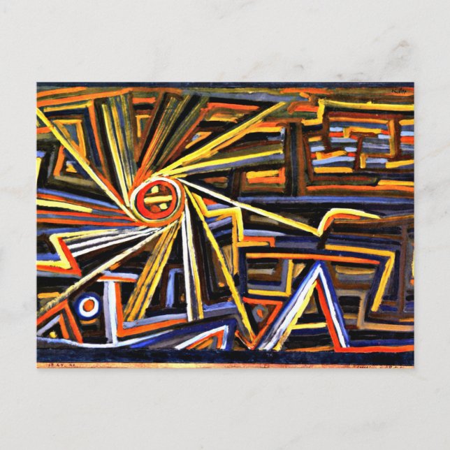 Klee - Radiation and Rotation Postcard (Front)