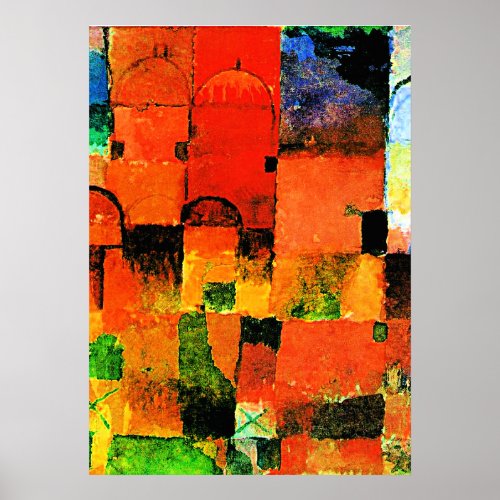 Klee _ Red and White Domes Poster