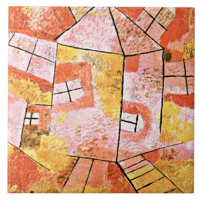 Klee - Revolving House Ceramic Tile (Front)
