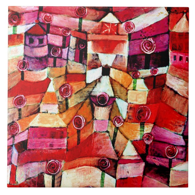 Klee - Rose Garden Ceramic Tile (Front)