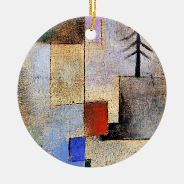 Klee - Small Fir Picture Ceramic Ornament (Front)