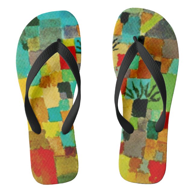 Klee - Southern Tunisian Gardens-1919 Flip Flops (Footbed)