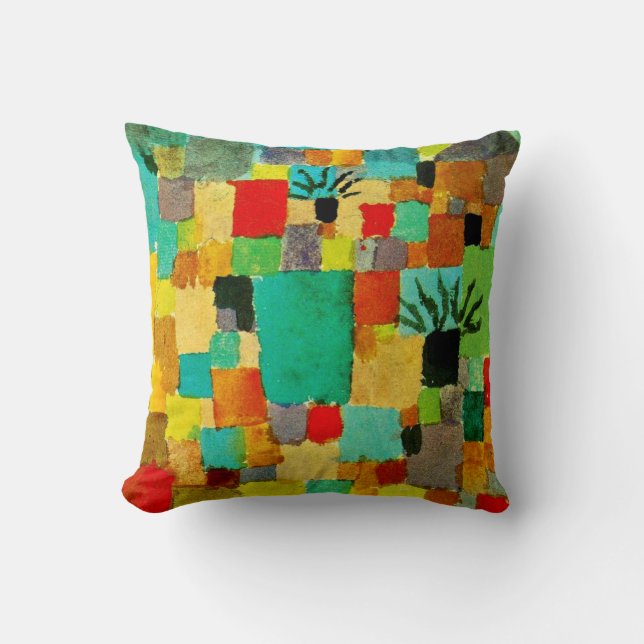 Klee - Southern (Tunisian) Gardens Throw Pillow (Front)