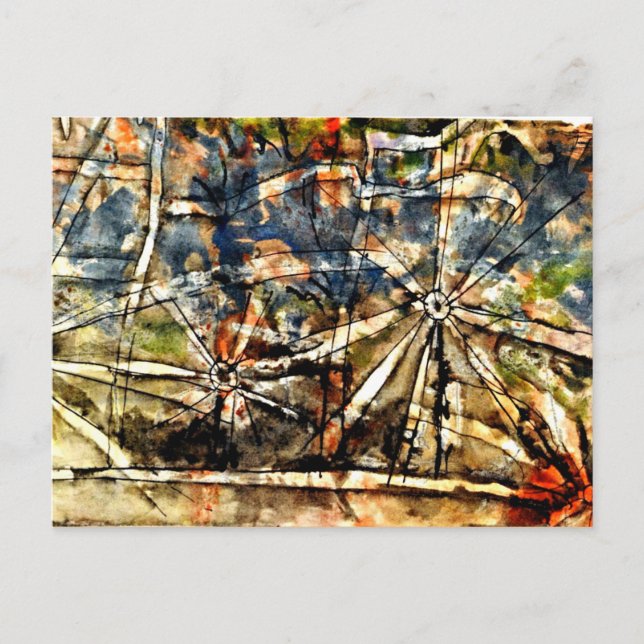 Klee - Street Lamps Postcard (Front)