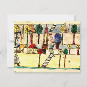 Klee - The Crazy Village, popular abstract artwork Card