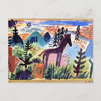 Klee - The Horse  Famous Painting Postcard by Virginia5050 at Zazzle