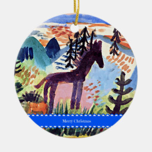 Klee - The Horse, Merry Christmas, Ceramic Ornament