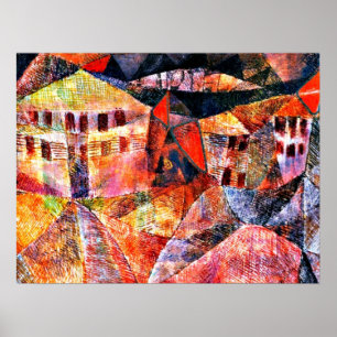 Klee - The Hotel, famous painting, Poster