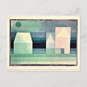 Klee - Three Houses Postcard
