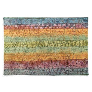 Klee - Tree Nursery, famous painting, Cloth Placemat