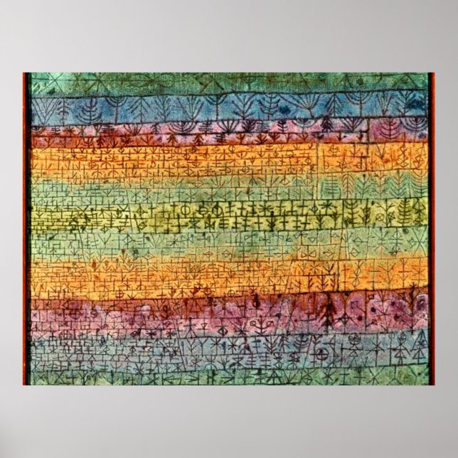 Klee - Tree Nursery, popular abstract artwork Poster (Front)