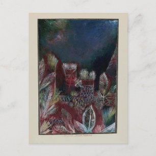 Klee - Tropical Twilight, abstract painting, Postcard