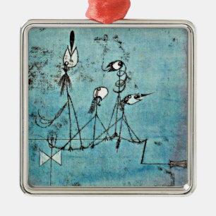 Klee - Twittering Machine Metal Ornament