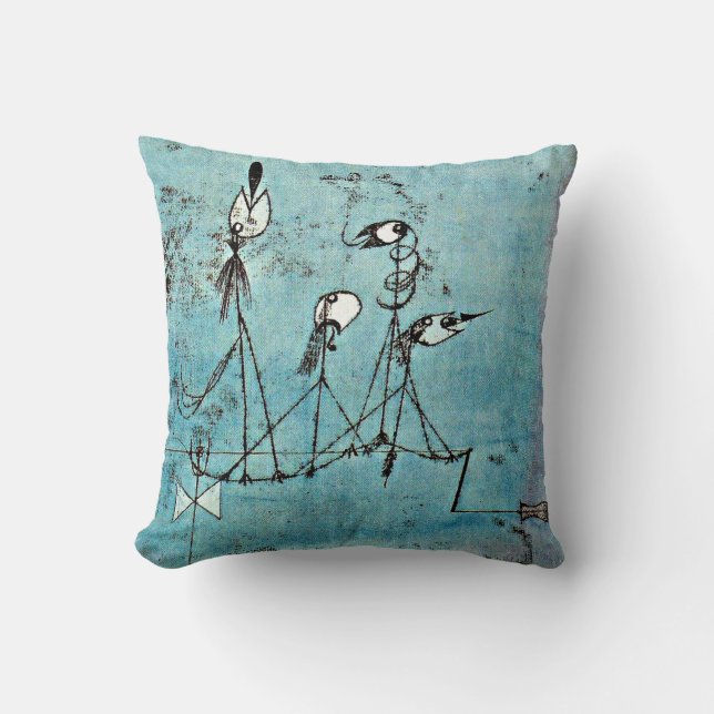 Klee -  Twittering Machine Throw Pillow (Front)