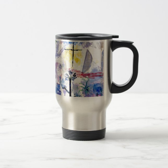 Klee - Unfinished Landscape, Paul Klee painting Travel Mug (Right)