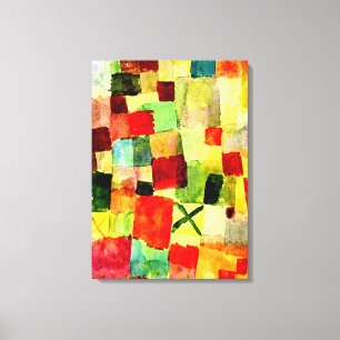 Klee - Watercolor with Dark Green Cross Canvas Print