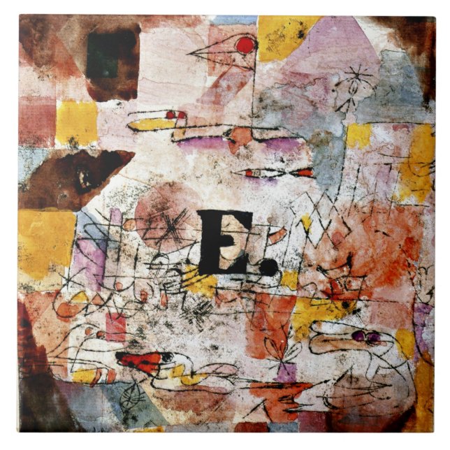 Klee - Waterfowl - Duck,  Ceramic Tile (Front)