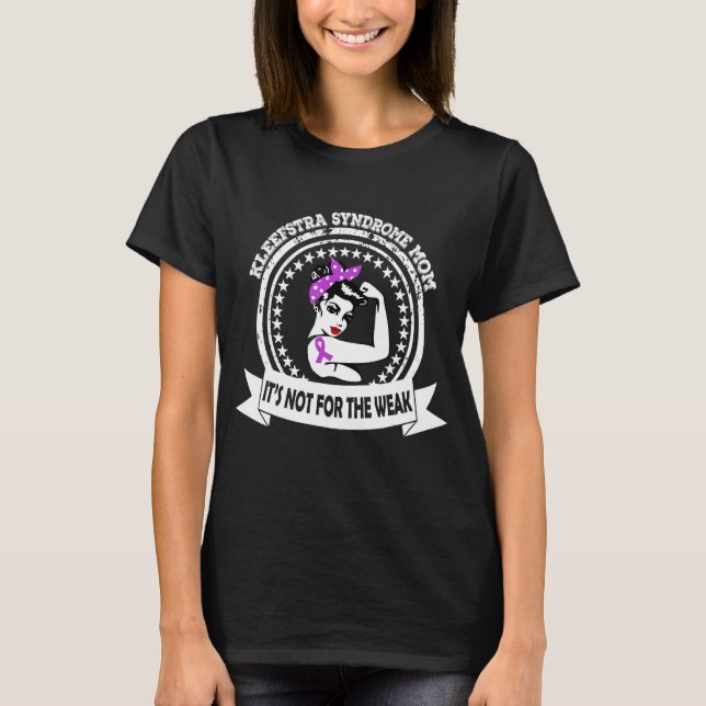 Kleefstra Syndrome Mom  Purple Ribbon Awareness T-Shirt (Front)