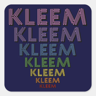 Kleem Chakra Colors Square Sticker