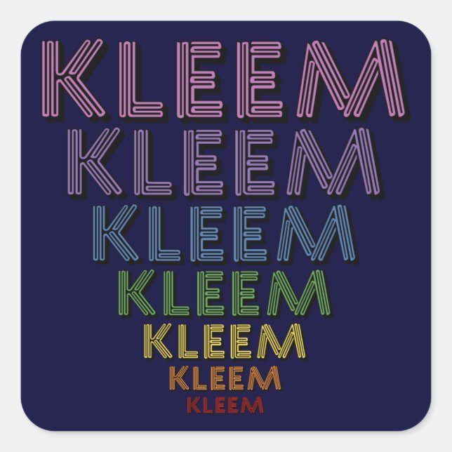 Kleem Chakra Colors Square Sticker (Front)