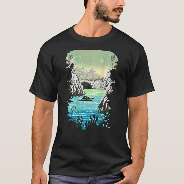 Kleftiko Milo Greece Diving Sea Cave Snorkeling T-Shirt (Front)