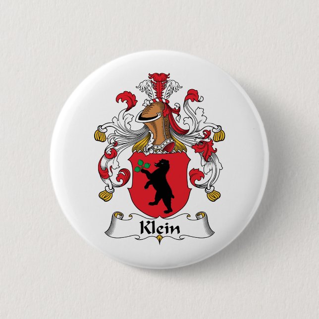 Klein Family Crest Pinback Button (Front)
