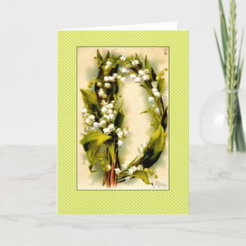 Klein Flower Alphabet Letter D Lily Of Valley Dots Note Card by MagnoliaVintage at Zazzle