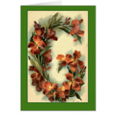 Klein Flower Alphabet Letter G Orange Nasturtiums (Front)