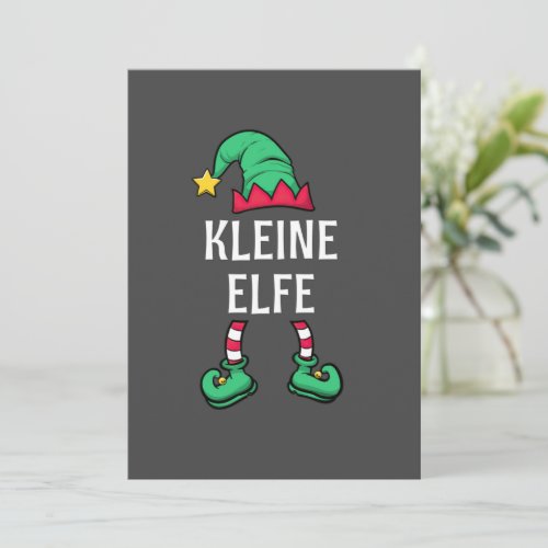 Kleine Elfe Partnerlook Familien Weihnachten Fraue Invitation