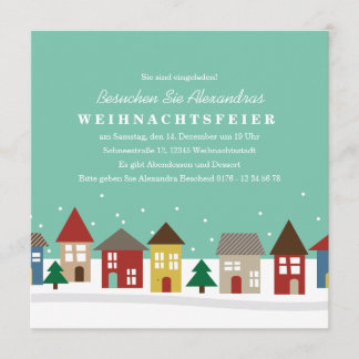 Kleine Häuser Winter-Einweihungsparty einladen Invitation