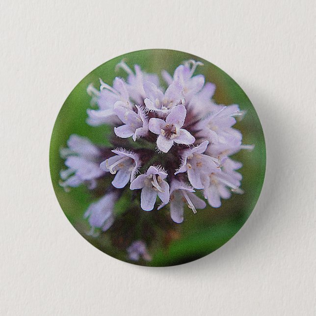 Kleine lila Blüten Pinback Button (Front)