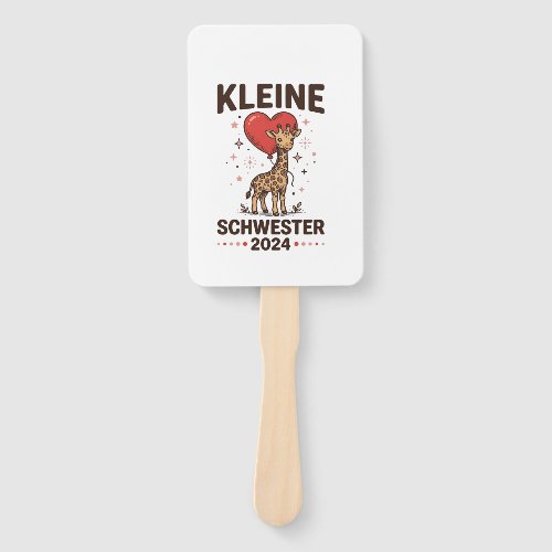 Kleine Schwester 2024 Cute Giraffe Sister Design_1 Hand Fan
