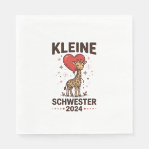 Kleine Schwester 2024 Cute Giraffe Sister Design_1 Napkins
