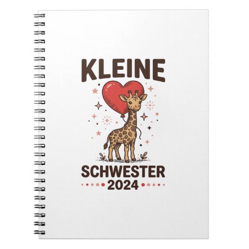 Kleine Schwester 2024 Cute Giraffe Sister Design_1 Notebook