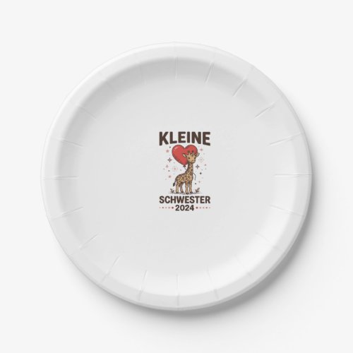 Kleine Schwester 2024 Cute Giraffe Sister Design_1 Paper Plates