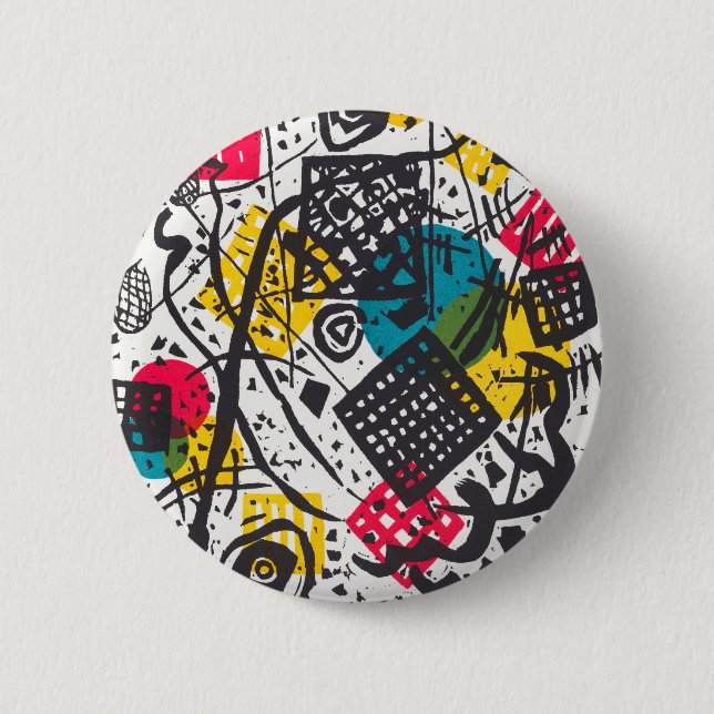 Kleine Welten V (Small Worlds V) Wassily Kandinsky Button (Front)