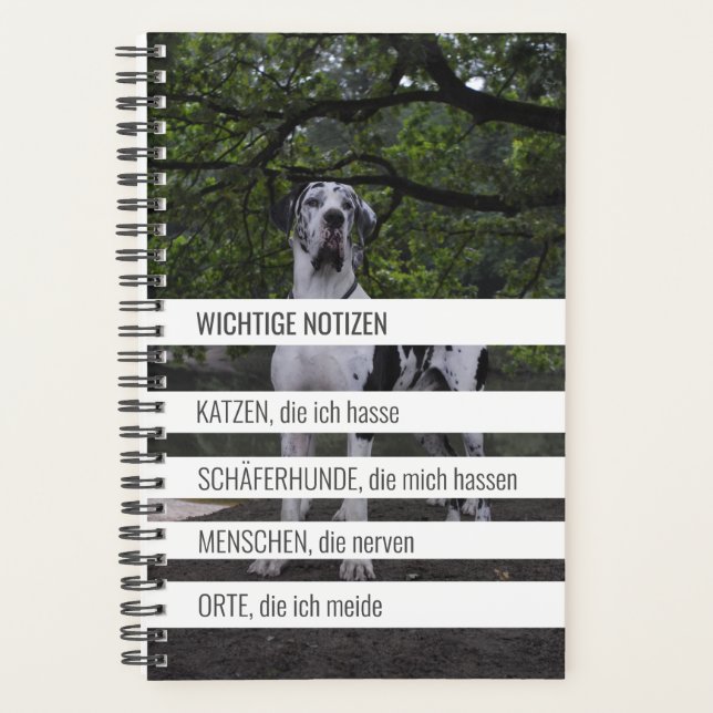 Kleiner ironischer Planer mit Doggen Planner (Front)