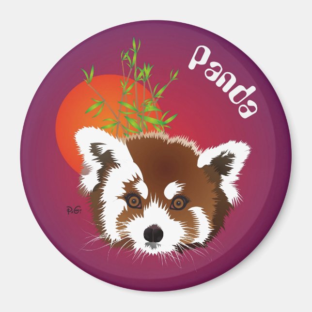 Kleiner Panda (Ailurus fulgens) Magnet (Front)