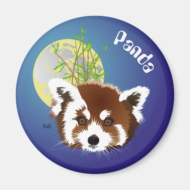 Kleiner Panda (Ailurus fulgens) Magnet (Front)