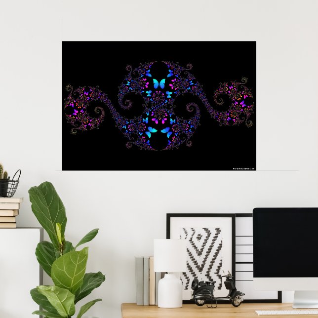 Kleinian Quasifuchsian Limit Set Poster (Home Office)