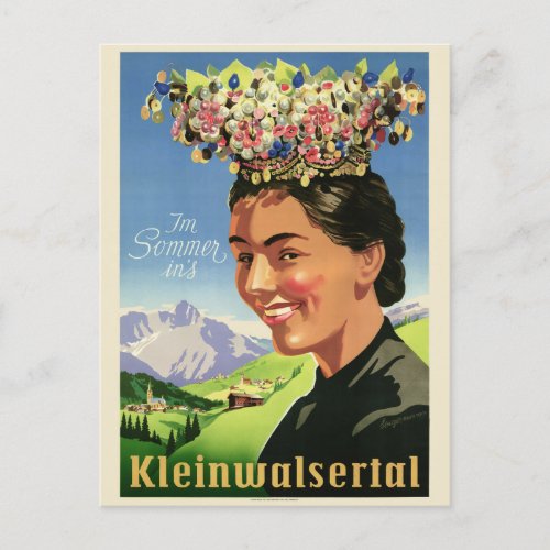 Kleinwalsertal Austria Vintage Poster Postcard