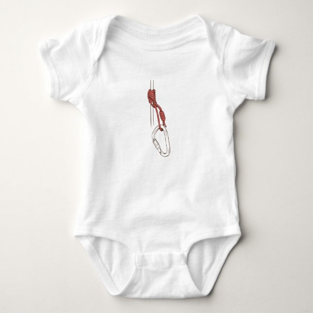 Klemheist Prusik Knot Rock Climbing diagram Baby Bodysuit (Front)