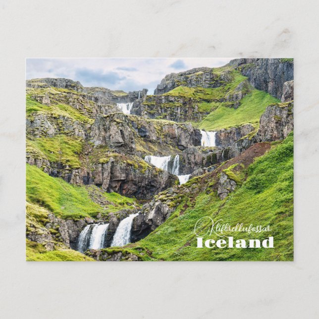Klifbrekkufossar, Iceland Postcard (Front)