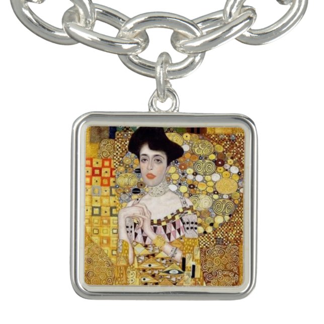 Klimpt "Woman in Gold" print charm Bracelet (Design)